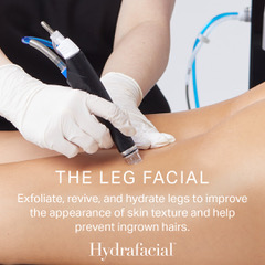 Our favorite HydraBody treatments — back facial, leg facial, and more