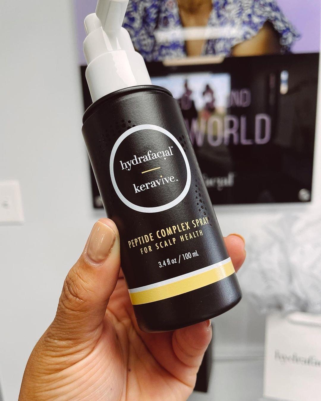 Keravive Peptide Complex Spray — take-home scalp treatment product