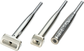 Diamond tips used for microdermabrasion in varying coarseness levels