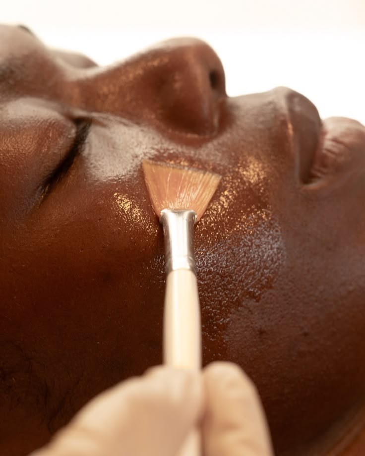 At a Glance: skin texture comparison showing how corrective facials improve skin quality over time